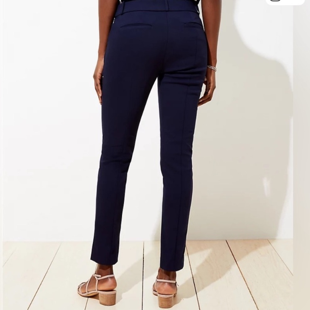 Loft Curvy Skinny Ankle Pants Size 8 In Black NWT - Picture 2 of 10